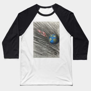 Asteroids falling towards Earth Baseball T-Shirt